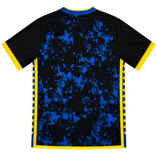 Siyah-Mavi-Sarı Futbol Forması - Arka