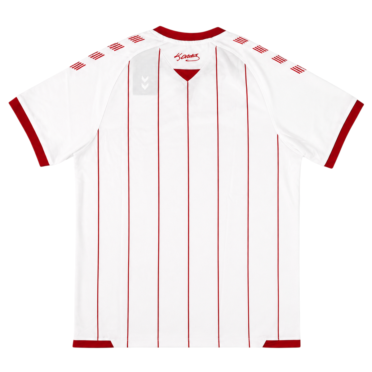 Beyaz-Kırmızı Futbol Forması - Arka