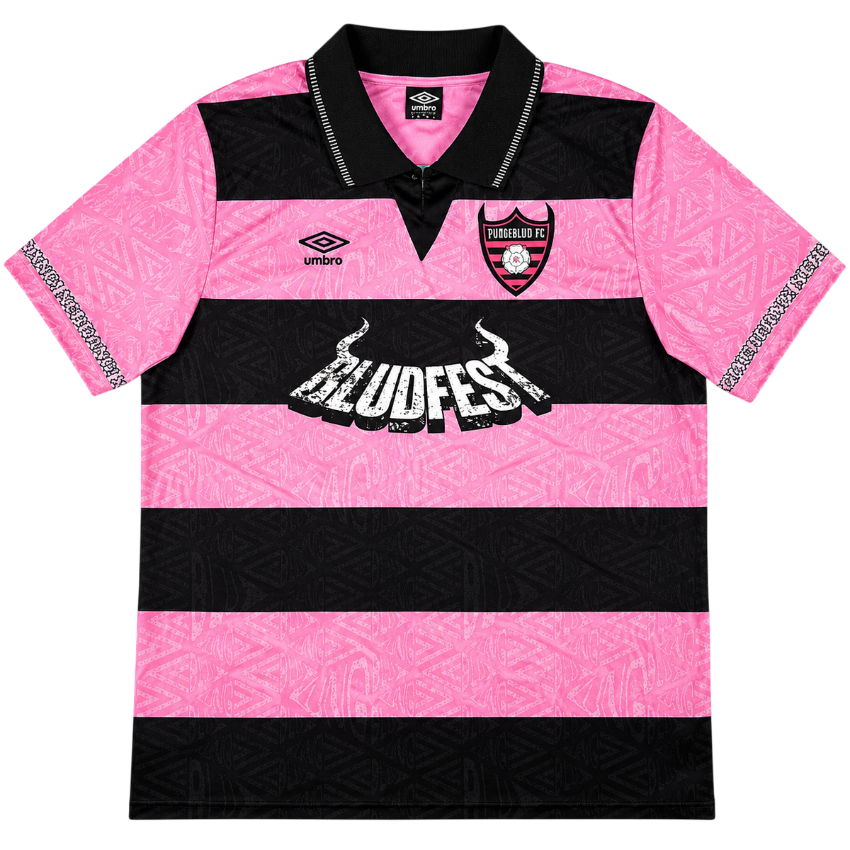 Pembe-Siyah Futbol Forması - Ön
